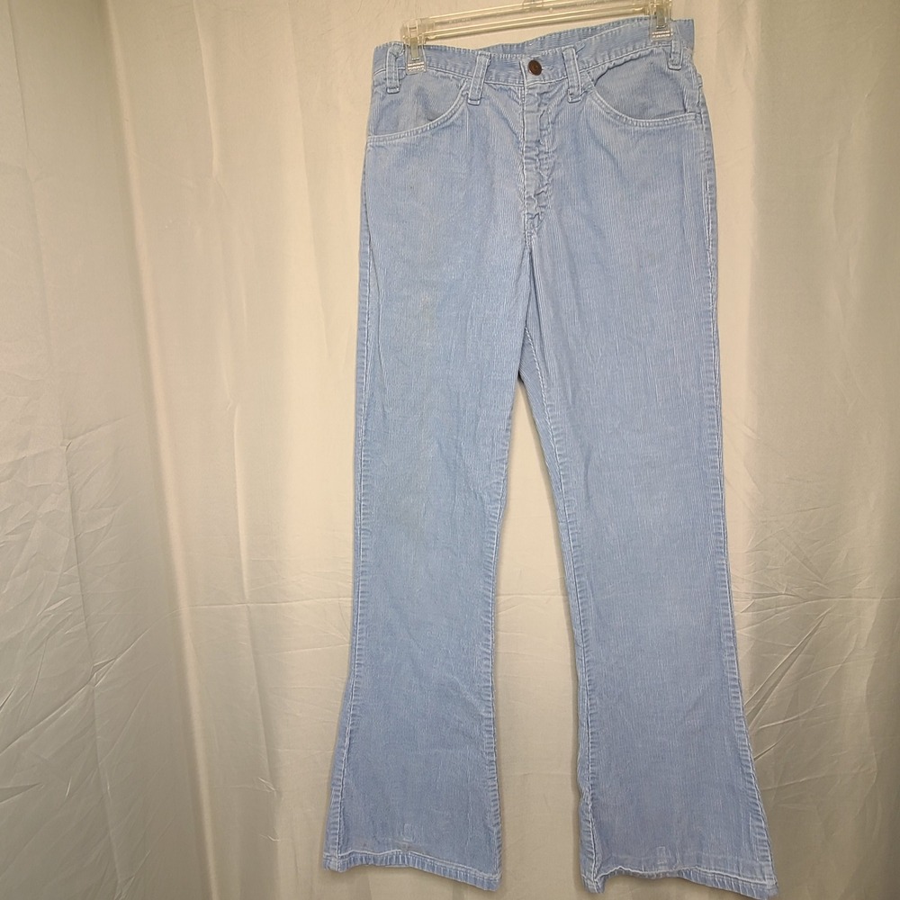 Vintage Levi's Corduroy Pants Mens 31x31 Blue 70s‎ Straight Leg 517 Style Retro